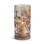 Unique candle holder with flower decor