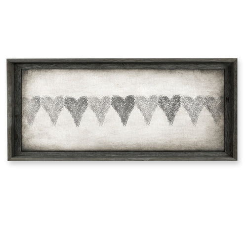 Designer Framed Canvas Art, USA-Made: Heart Banner | BSEID