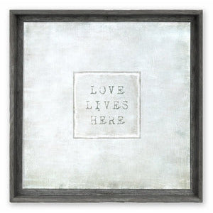 Designer Love Lives Here Framed Art - USA-Made Wall Art | BSEID