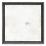 wood framed wall art print gallery wrap decor two hearts