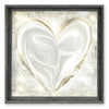 square framed distressed canvas art silver gold heart
