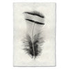 black white feather handmade paper