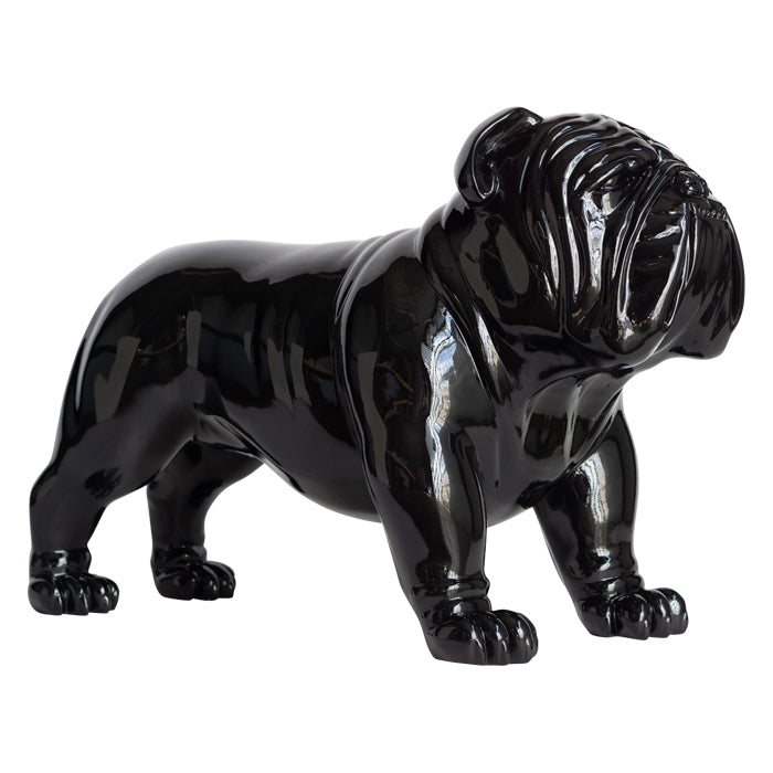 bulldog sculpture painted fiberglass oversized Black