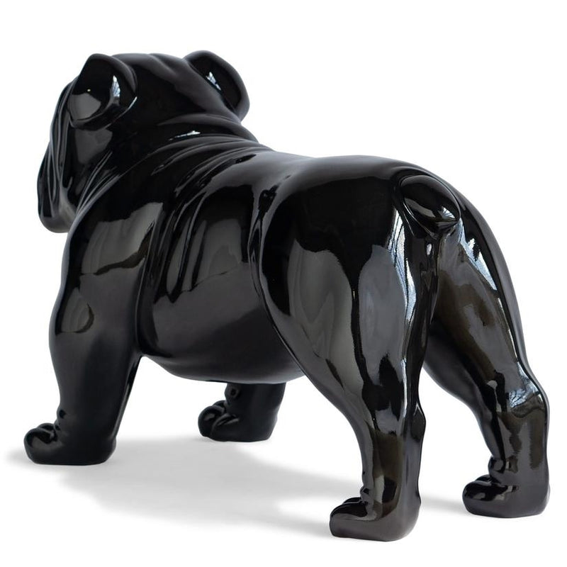 bulldog sculpture painted fiberglass oversized Black