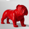 bulldog sculpture painted fiberglass oversized red