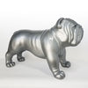 bulldog sculpture painted fiberglass oversized Silver