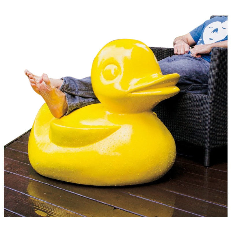 yellow fiberglass duck large oversized sculpture