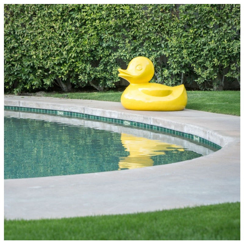 yellow fiberglass duck large oversized sculpture