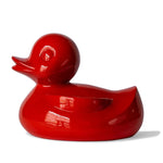 red fiberglass duck large oversized sculpture
