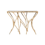 gold console table leaf