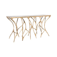 gold console table leaf