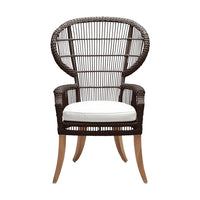 brown rattan dining chair cushion