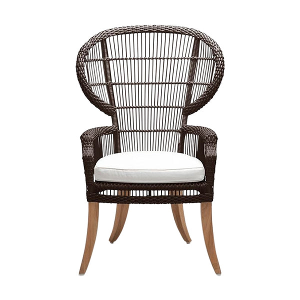 brown rattan dining chair cushion