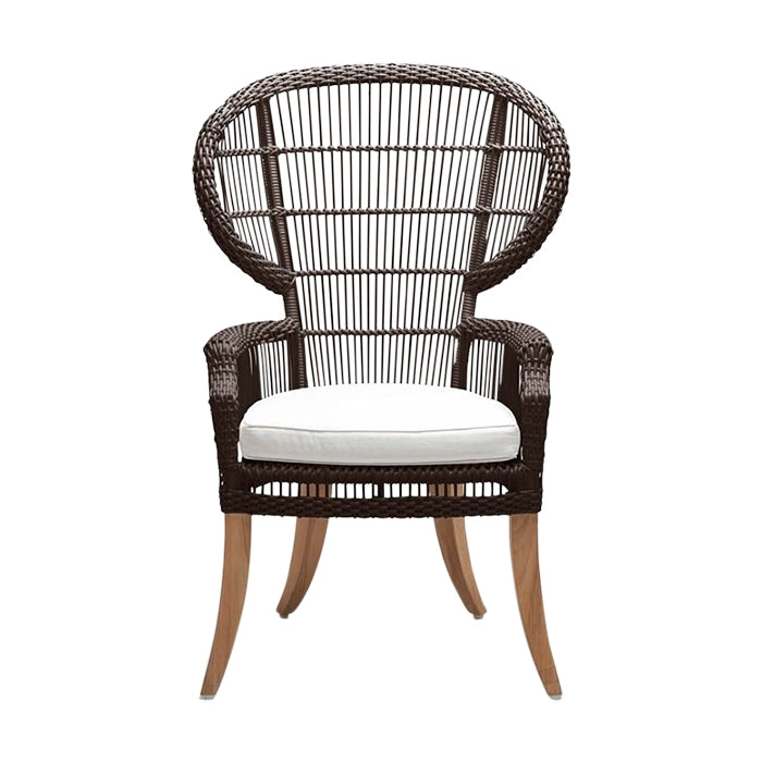 brown rattan dining chair cushion
