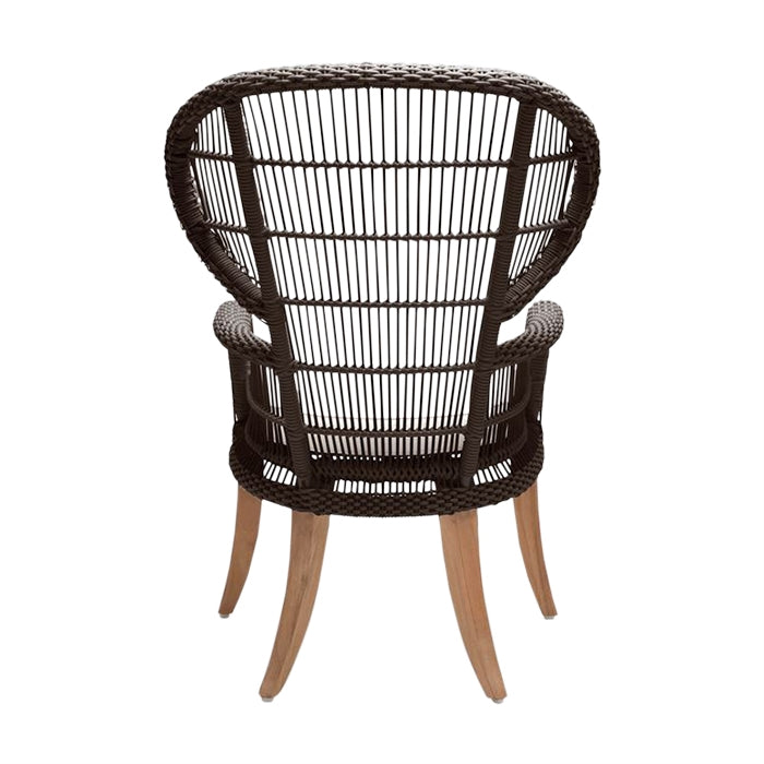 brown rattan dining chair cushion