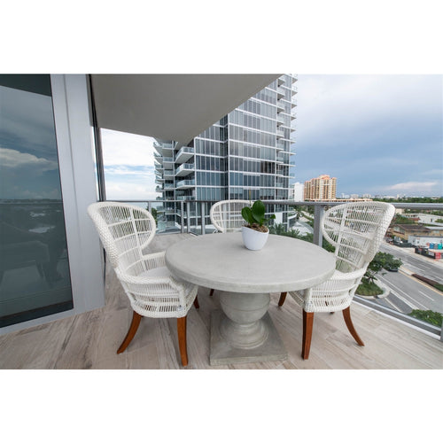 white rattan dining chair cushion