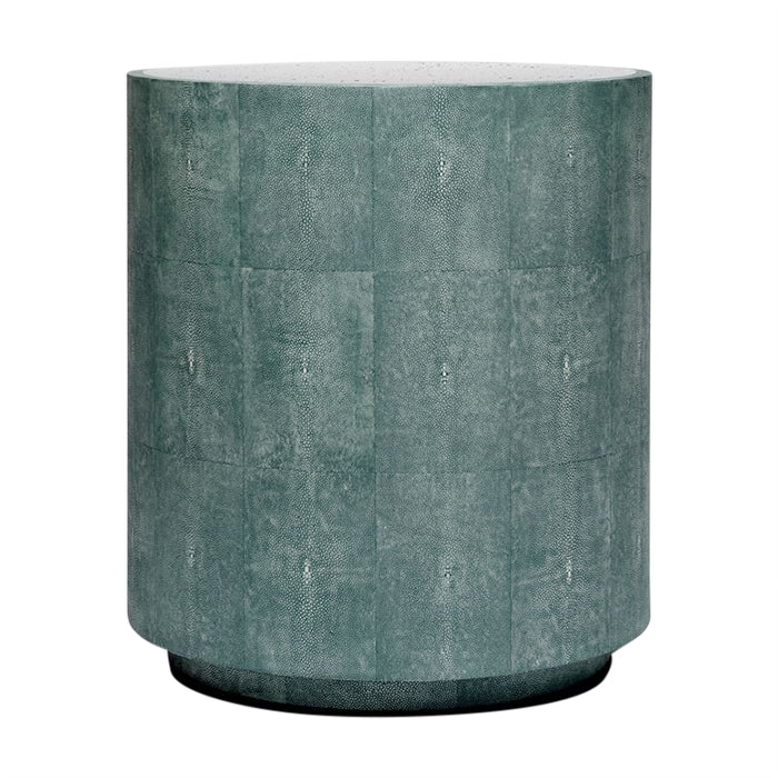 round turquoise side table