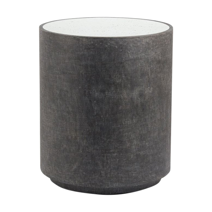 round charcoal side table
