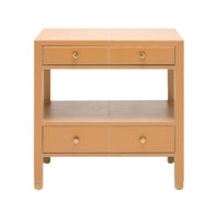 tan leather nightstand