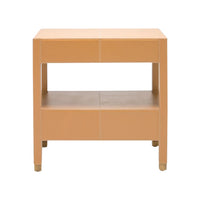 tan leather nightstand