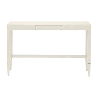 off white console table raffia