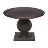 round dining table aged gray outdoor square base