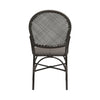 brown faux rattan side chair