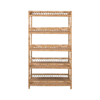 natural woven rattan bookcase