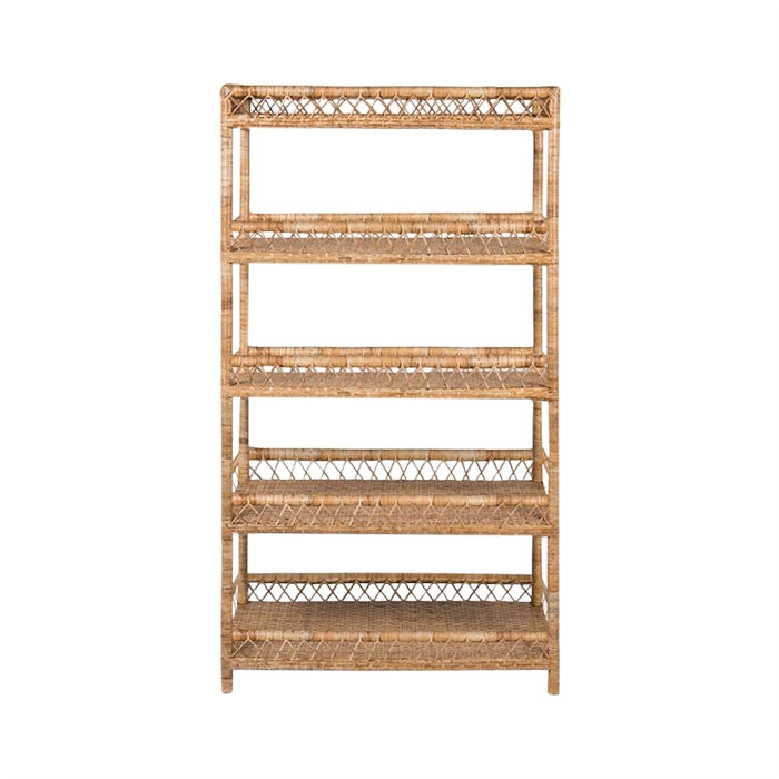 natural woven rattan bookcase