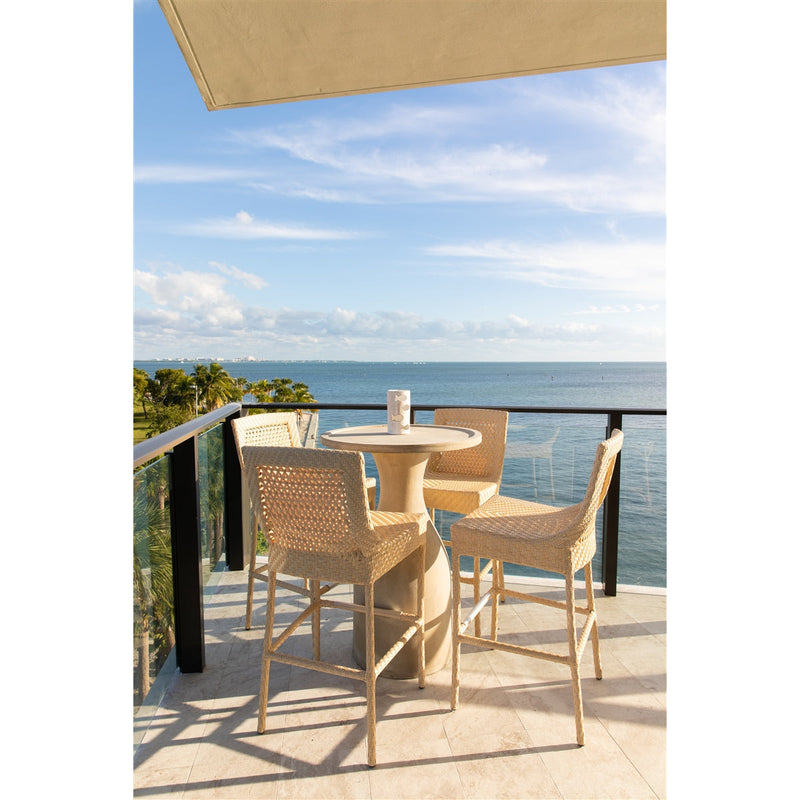 light gray stone bar table