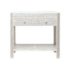 natural gray resin double nightstand