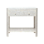 natural gray resin double nightstand