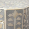 natural gray resin double nightstand