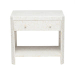 natural white resin double nightstand