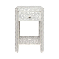 natural gray resin nightstand