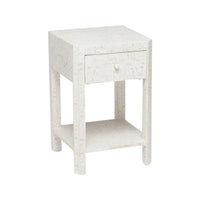 natural white resin nightstand