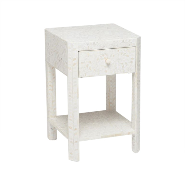 natural white resin nightstand