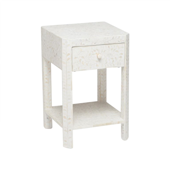 natural white resin nightstand