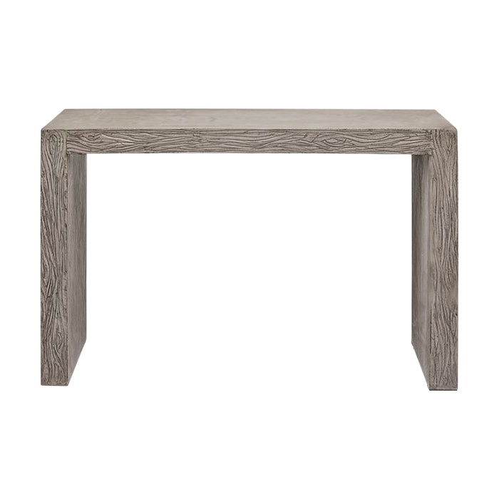 dark gray etched console table