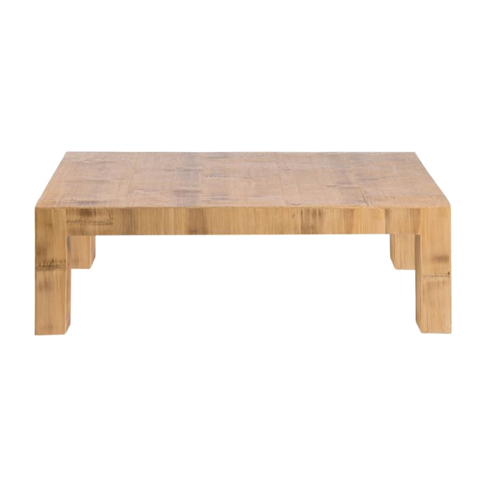 square coffee table natural