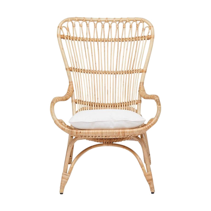 natural rattan lounge chair