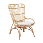 natural rattan lounge chair