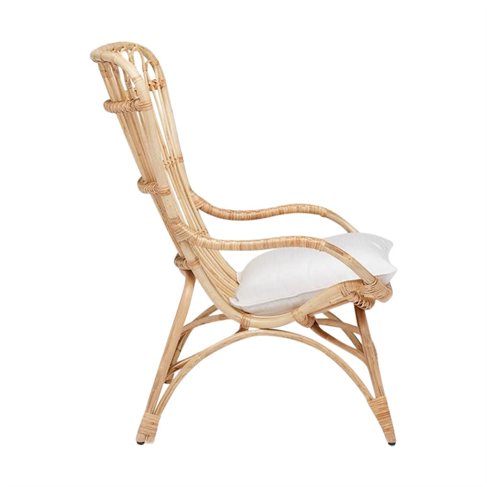 natural rattan lounge chair