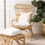 natural rattan lounge chair