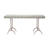 metal concrete studded console table