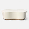 coffee table linen hammered metal base