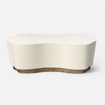 coffee table linen hammered metal base