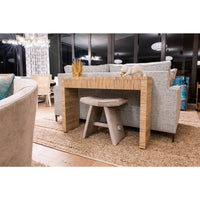 beige stool hair on hide