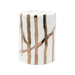 white gold ceramic stool