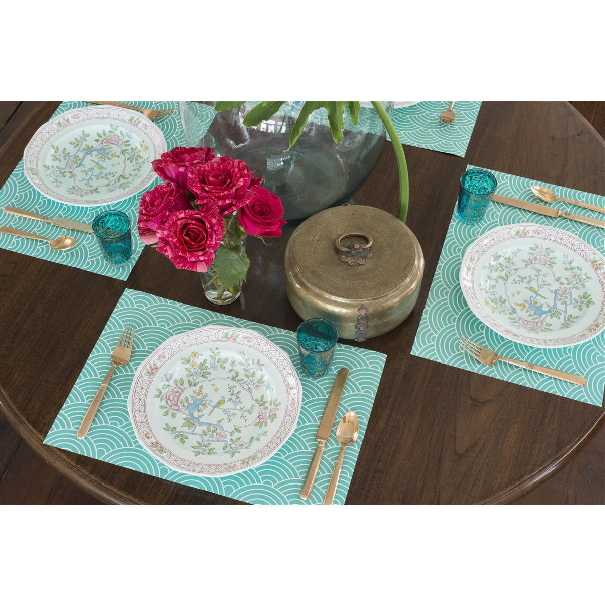 Turquoise Fish Scales Placemat
